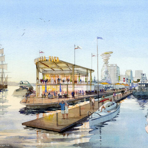 Artist rendering of potential dock 