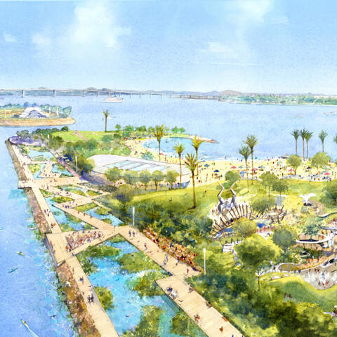 Artist rendering of Marina park North