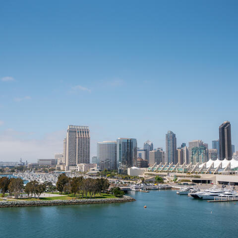Aerial of the Port of San Diego, San Diego Bay