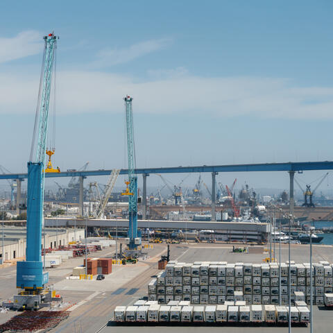 Aerial of the Port of San Diego Tenth Avenue Marine Terminal