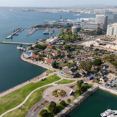 Aerial views of Embarcadero Marina Park North