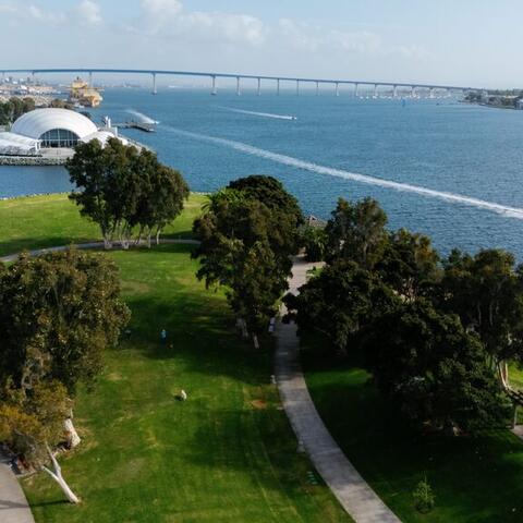 Aerial views of Embarcadero Marina Park North