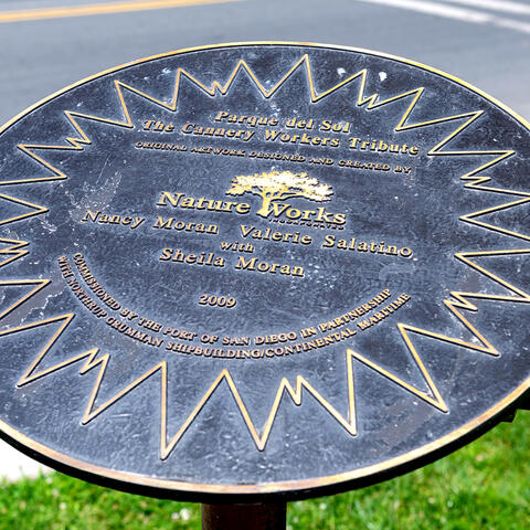 Cannery Worker's Tribute, historical bronze plaque