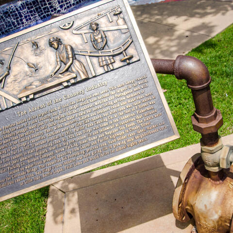 Cannery Worker's Tribute, historical bronze plaque